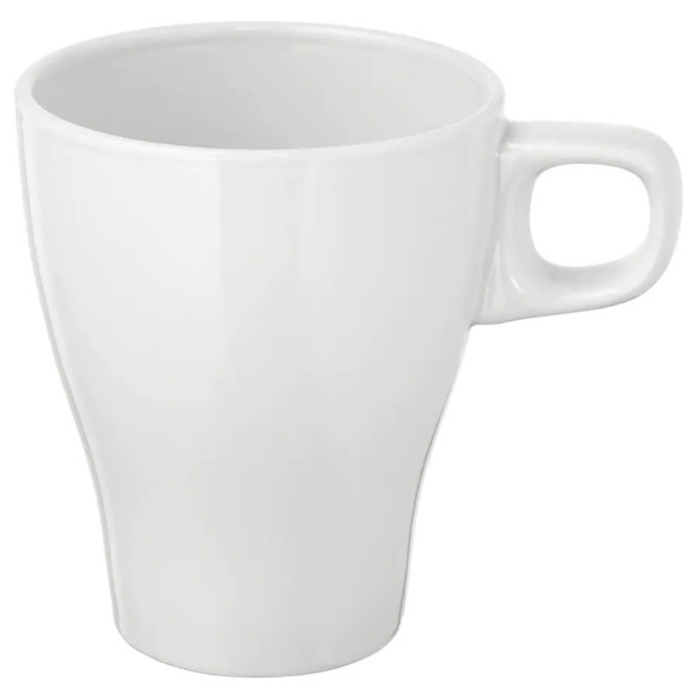 2 IKEA FÄRGRIK Mug, stoneware white8 oz coffee hot tea cup white color new